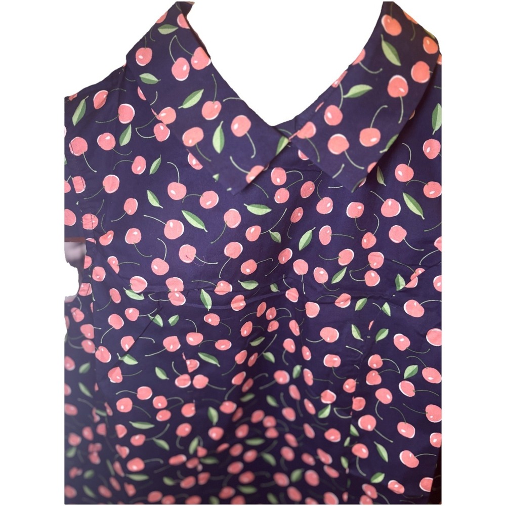 Tulip B Small  Short Sleeve ‎ maraschino-cherry Print  Novelty Vintage Inspire - Picture 14 of 14